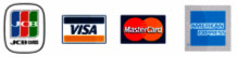 クレジットカード決済OK。VISA、MASTER、JCB、AMEX