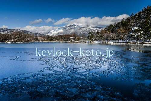 滋賀県米原市、真冬の三島池から望む伊吹山 滋賀県近江八幡市の鍵屋、キー・ロック・サービス湖東・湖北エリア出張所